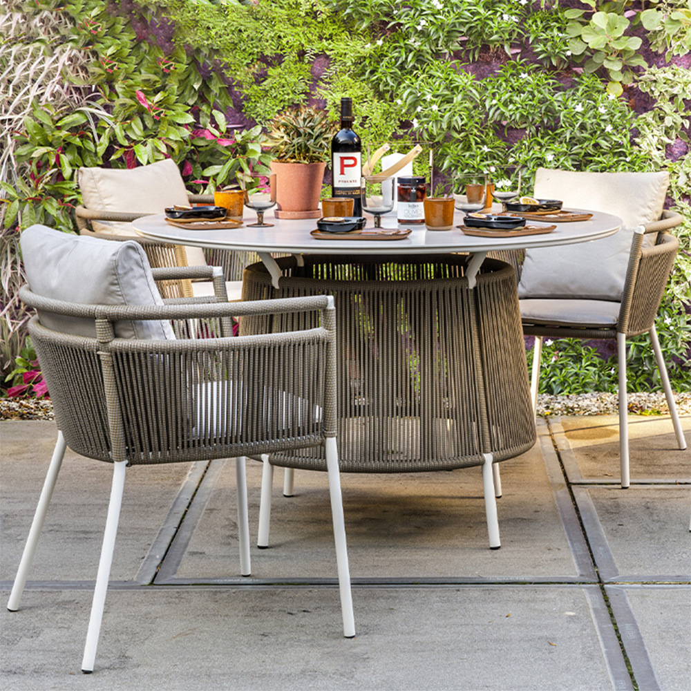 Outdoor Courtyard Rattan Table and Chair Villa Outdoor Leisure Chair Garden Outdoor Simple Balcony Rattan Chair Three-piece Set