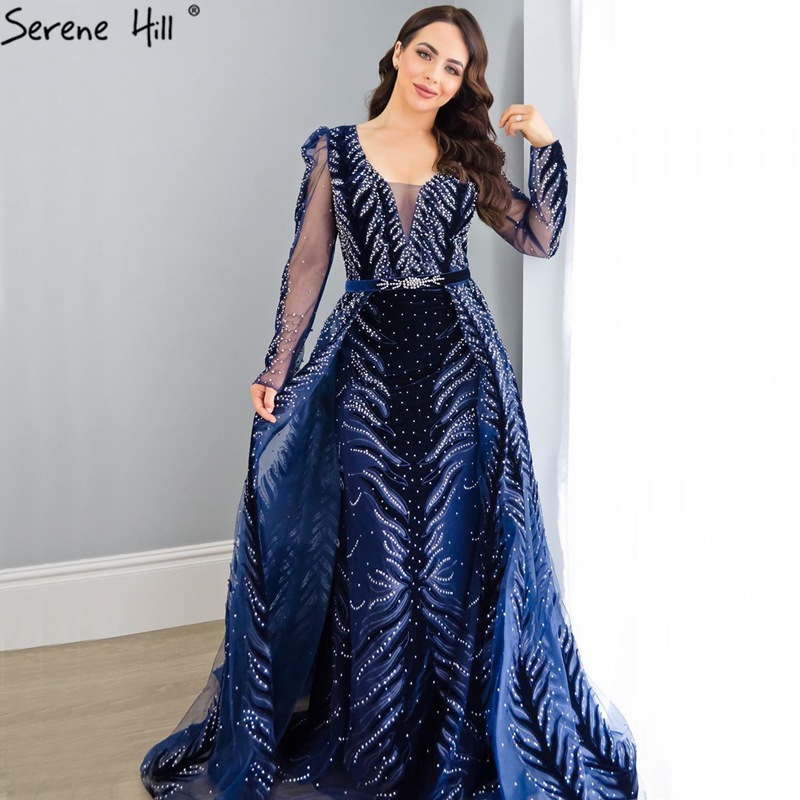 Picture of Wine Red Velvet Large Size Long Bride Wedding Toast High-end Atmospheric Banquet Evening Dress LA60903