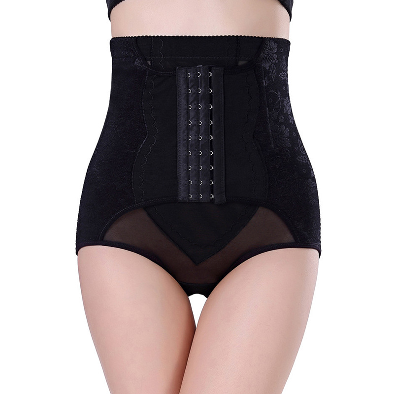 Picture of Postpartum Abdominal Tinker Underwear High Waist Mesh Anti-Roll Hip Tie Slim Belly Body Shaping Pants Buckle Enhanced Edition