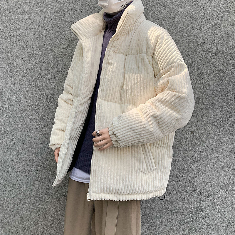 Picture of Corduroy cotton-padded coat men's winter Korean style trendy handsome youth loose fleece-lined thickened trendy brand cotton-padded coat top