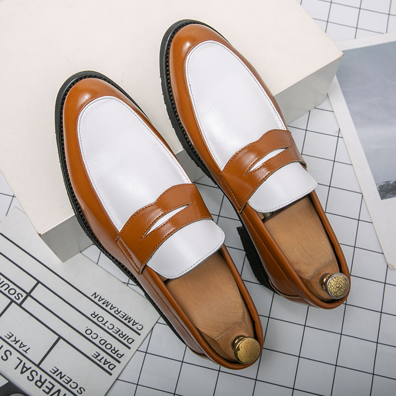 Men's AliExpress casual shoes 2025 Amazon spring and summer independent station small leather shoes plus size pedal