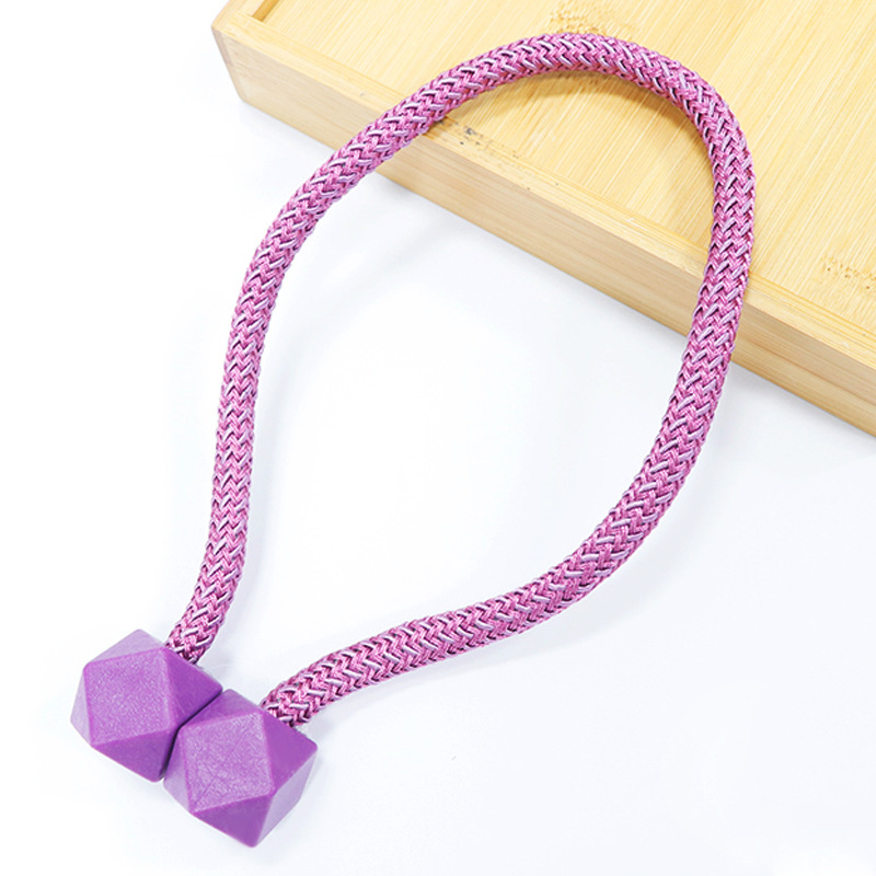 Picture of Cross-border Wholesale Creative Rubik's Cube Magnetic Buckle Punch-free Pair Pack Simple Curtain Buckle Tying Rope Accessories Curtain Strap