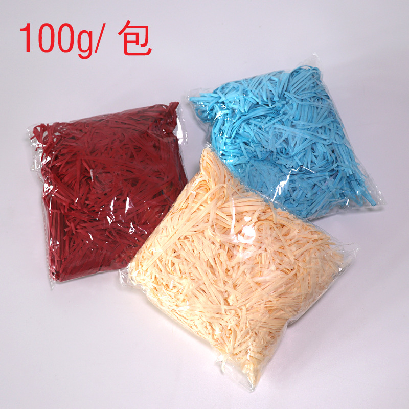 Picture of Lafite Grass Color Shredded Paper Shredded Candy Box Gift Box Filler Decoration Gift Box Shockproof Supplies Multi-color Optional