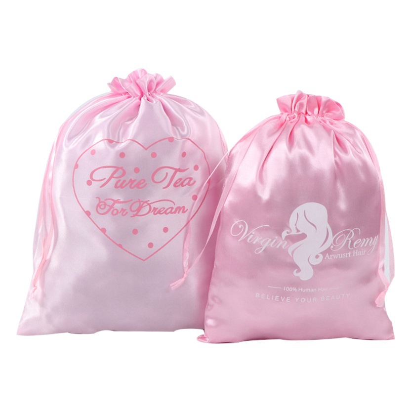 Spice Jewelry Packaging Bag White Round Bottom Manufacturer Wholesale Satin Drawstring Pouch Silk Cloth Bag Storage Gift Bag