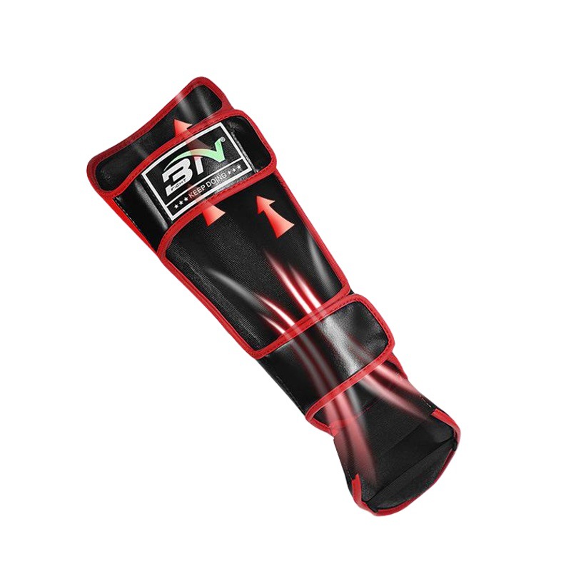 BN Muay Thai Leg Guard Sanda with Instep Shin Guard Adult Boxing Training Thickened Fight Guard Taekwondo Leg Guard