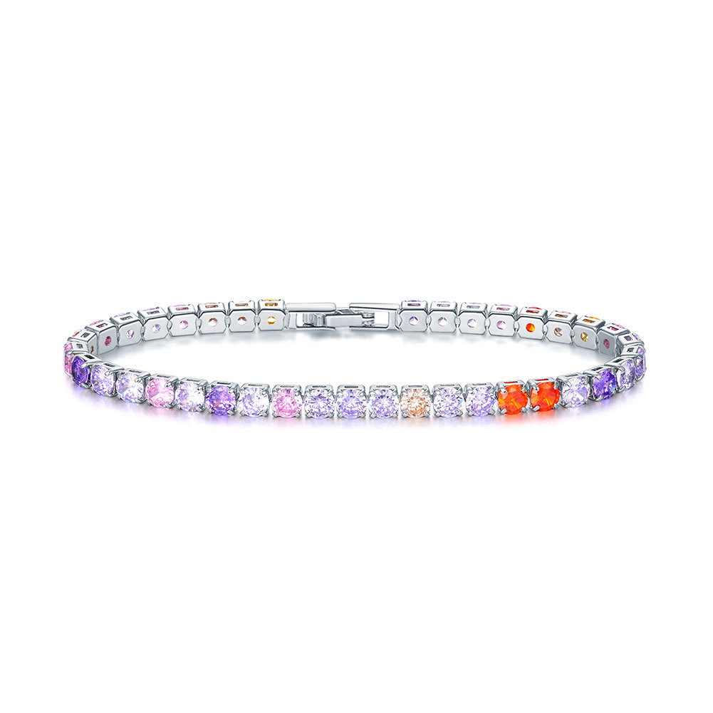 Picture of 4.0mm zircon tennis bracelet for men and women fashion simple bracelet jewelry ins cross-border factory wholesale