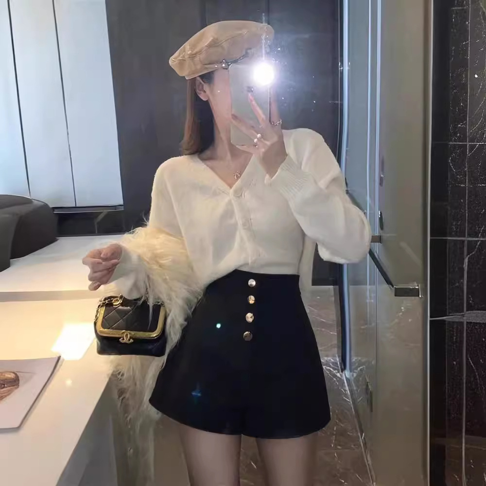 Picture of Suit Buckle Skirt Women's Summer 2023 New Style Small High Waist A- line Outer Wear Short Skirt Pants All-match