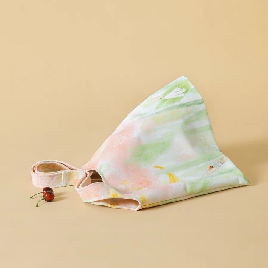2024 Spring New Arrival Canvas Artistic Handbag Summer Fresh Illustration Shoulder Bag Large Capacity Student Bag for Women