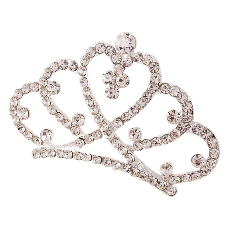 Korean style rhinestone children's crown comb hair accessories girls' performance dance performance girls' birthday gift wholesale