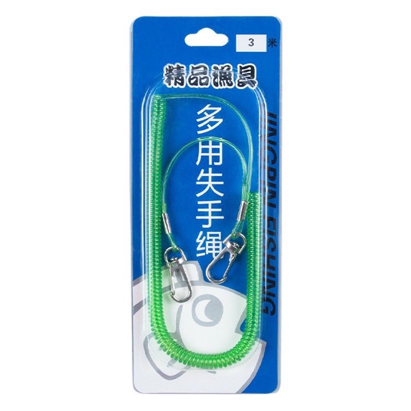 Rebound fishing steel wire lost hand rope universal rubber elastic rope telescopic fishing rod spring lost hand rope fishing gear wholesale