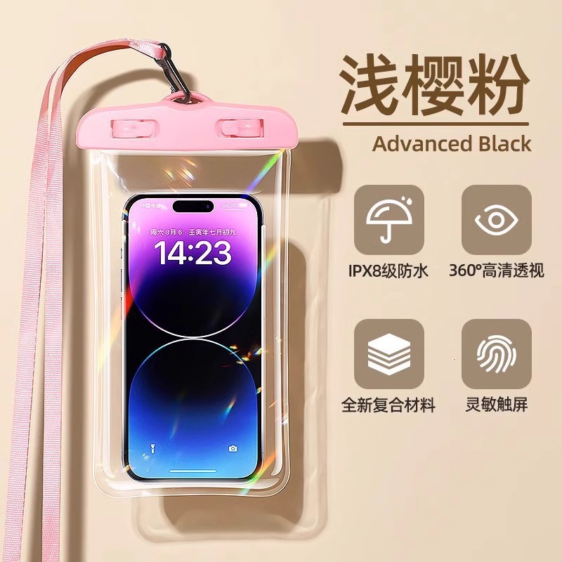 Picture of Mobile Phone Waterproof Bag Touchscreen Swimming Self-sealing Sealed Bag Seaside Diving Photo Drifting Transparent Waterproof Mobile Phone Case