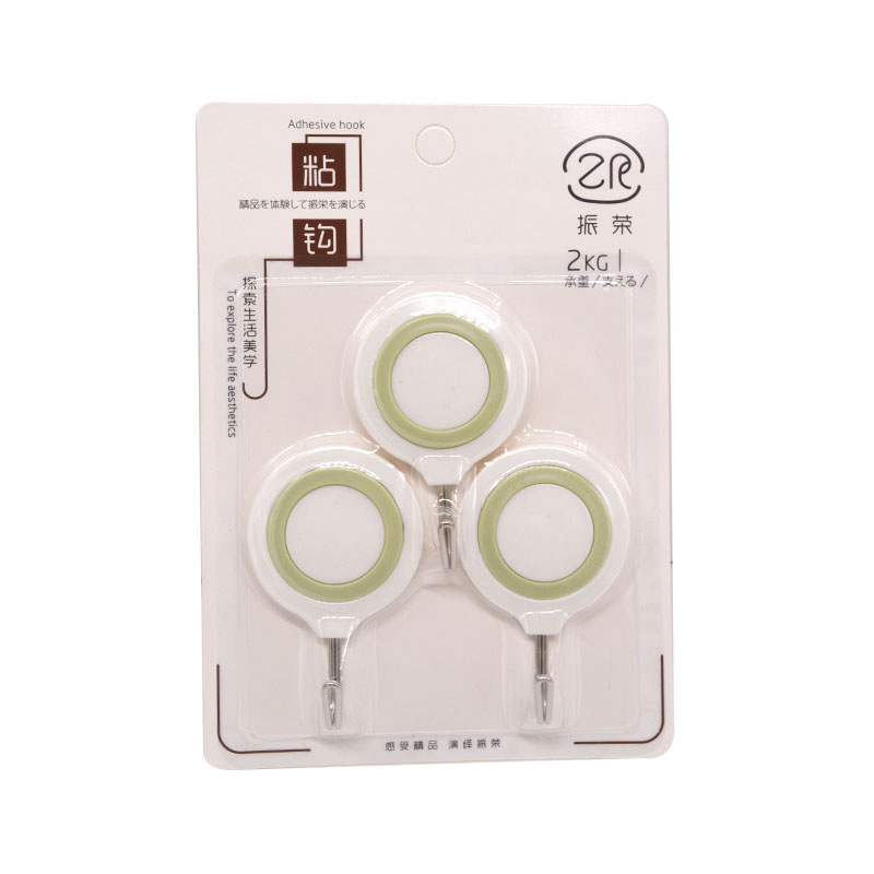 Picture of Sticky Hook Seamless Hook Strong Hook Bathroom Kitchen Tile Glass Nail-free Punch-free Adhesive Hanging Wall