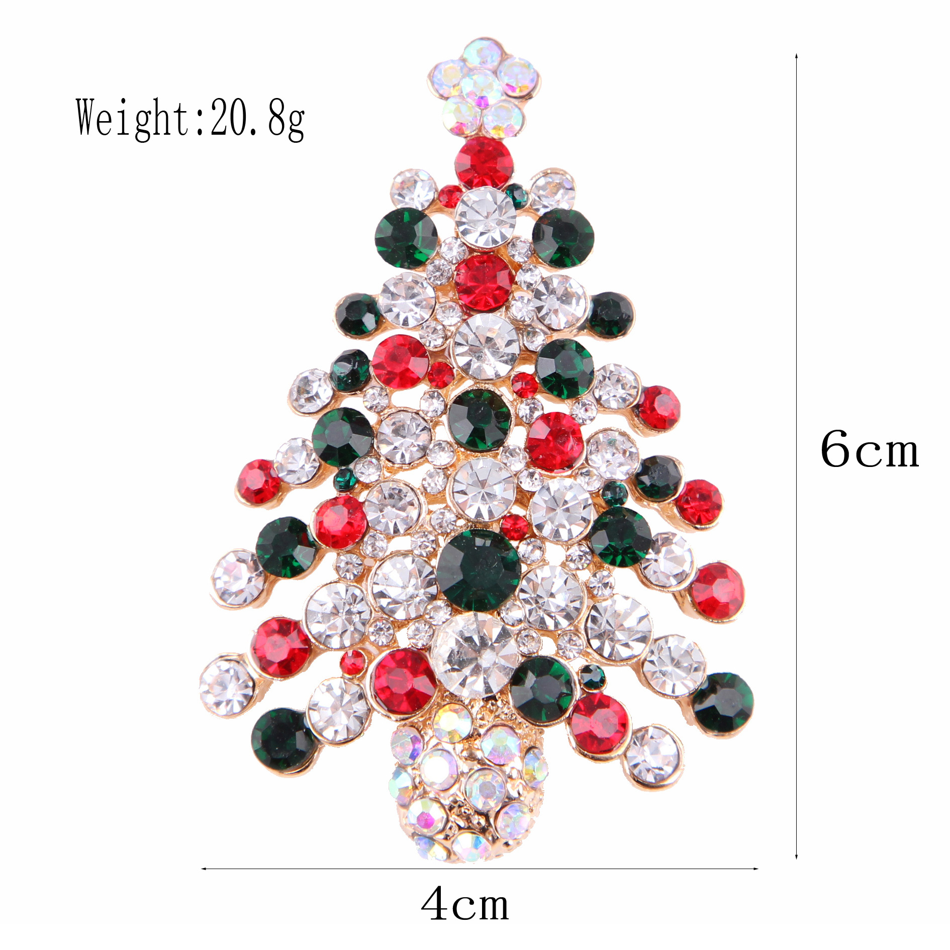 Picture of Lanhao European and American New Fashion Christmas Brooch Christmas Tree Shoes Elk Wreath Snowflake Bell Pin Women