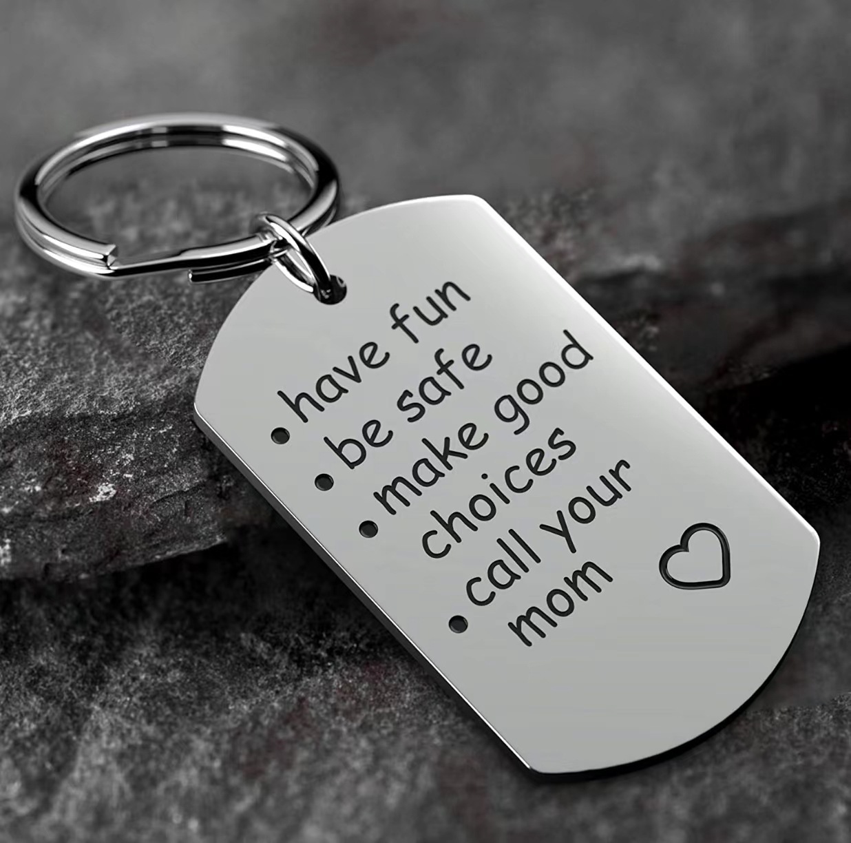 Cross border new call your MOM stainless steel keychain keychain perfect gift for new driver