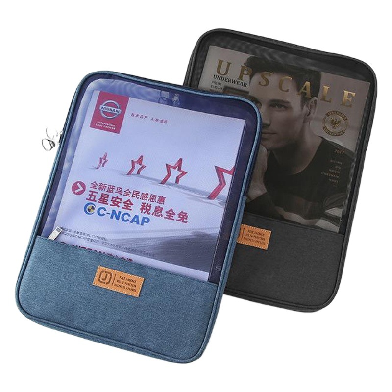 Jerry Vertical A4 Multi-storey Student Subject Classification Book Test Paper Storage Bag Vertical Transparent Zipper Bag