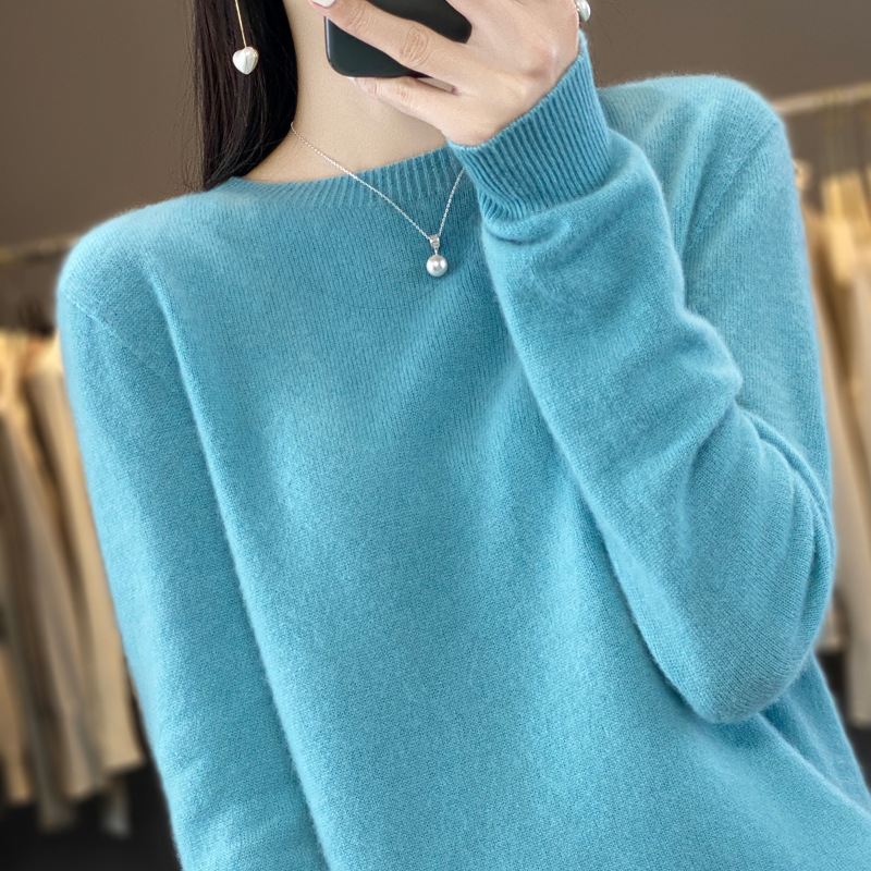 Picture of Soft Nuo low round neck sweater women's autumn and winter New pullover long sleeve wool bottoming shirt women's first-line ready-to-wear sweater women