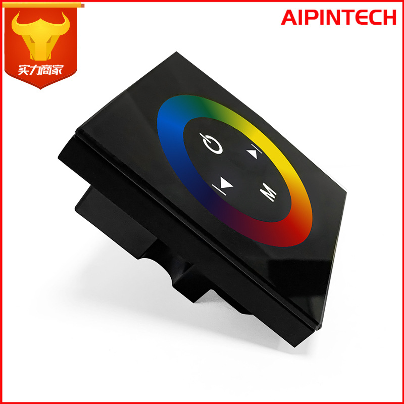 Picture of Led Light Strip Touch Panel Controller Rgb Control Tempered Glass 86 Wall Smart Control Tempered Glass Panel