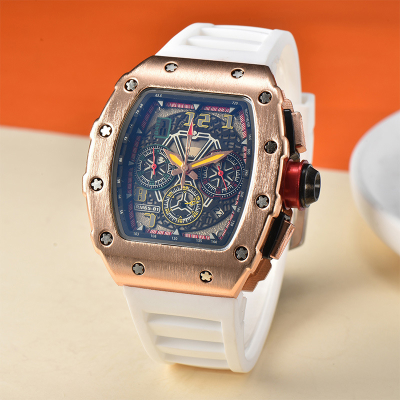 Picture of 2025 New Foreign Trade Men's Quartz Watch Multi-Functional Six-Pin Barrel-Shaped Fashion Hollow Business Watch Wholesale