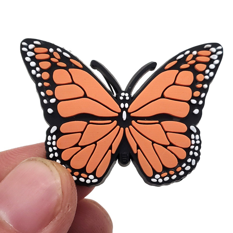 8 suit Cute Butterfly Not Infringement Cave Shoes Flower Shoe Buckle Soft Rubber Removable Shoes Decorative Buckle Gift