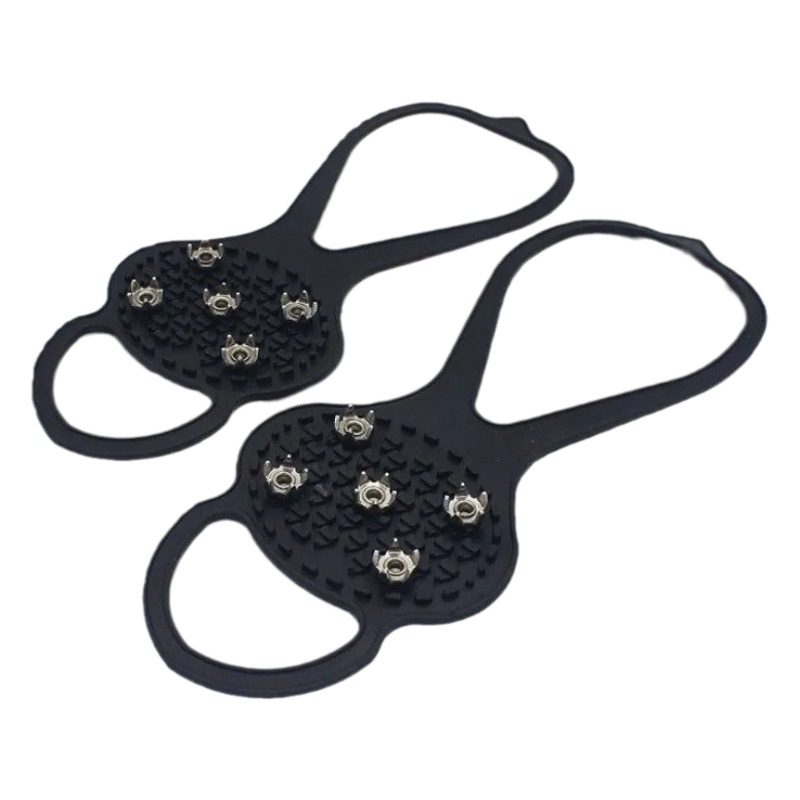 Non-Slip Shoe Covers with Five-Prong Crampons for Outdoor Ice and Snow, Winter Shoe Spikes, Mountaineering Snow Claws, Anti-Slip Shoe Covers for Snow