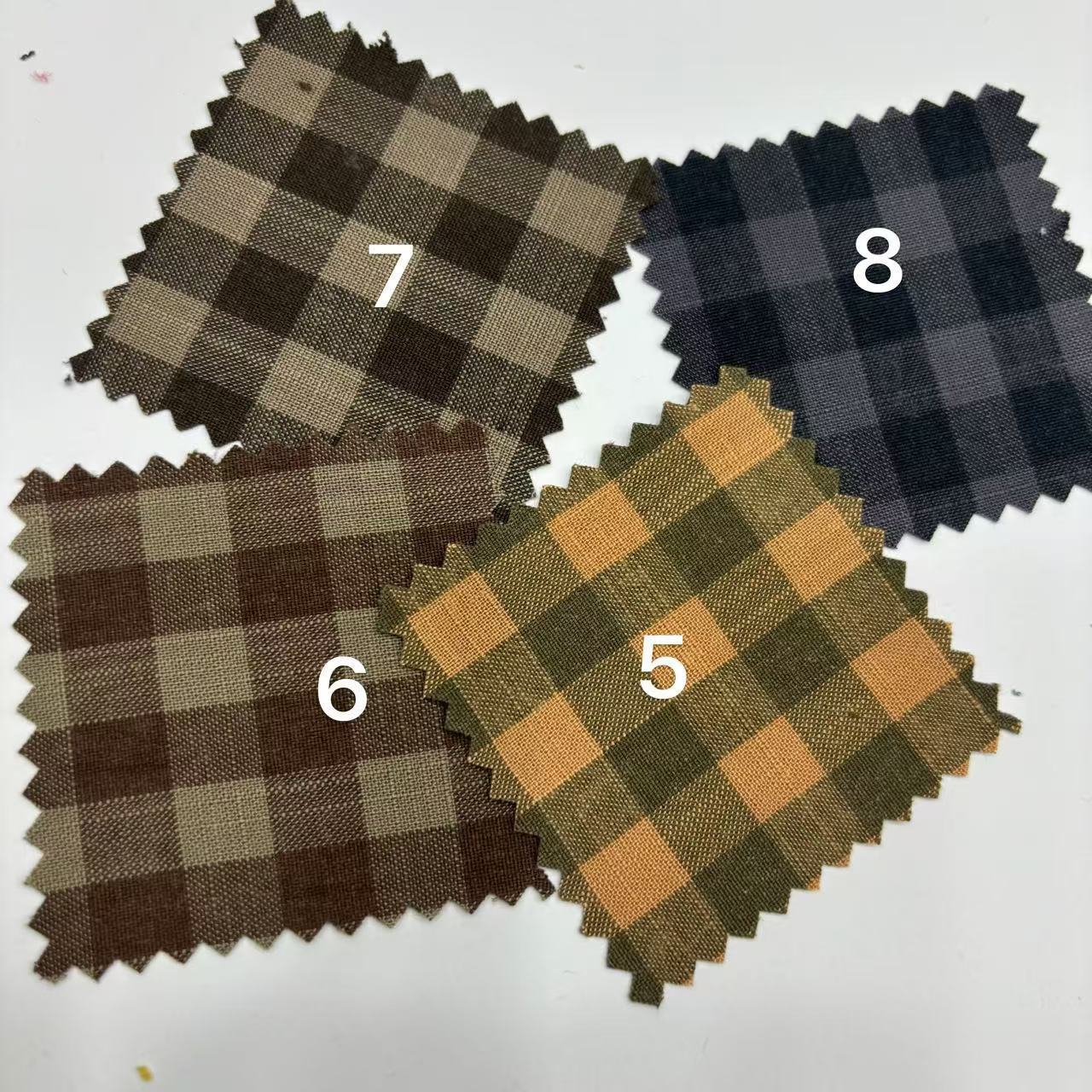 Ram Cotton Vintage Double Bamboo Double Color Plaid Children's Wear Pajamas dress Men's Shirt Pants Bag Hat Shoes