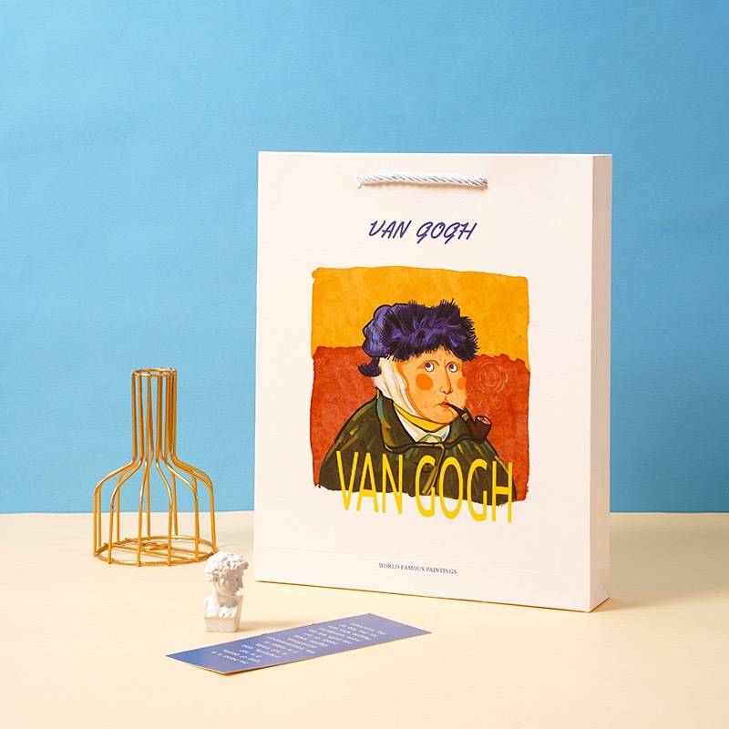 Picture of Starry Sky Ledger Set Creative Tape Sticker Gift Van Gogh Oil Painting Bookmark Set Gift Box Ledger Notebook
