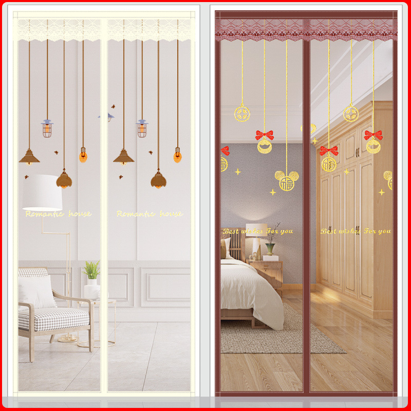 Summer Anti-mosquito Door Curtain Magnet Self-absorption Velcro Anti-fly Home Screen Window Screen Door Non-perforated Mosquito Net for Xichen