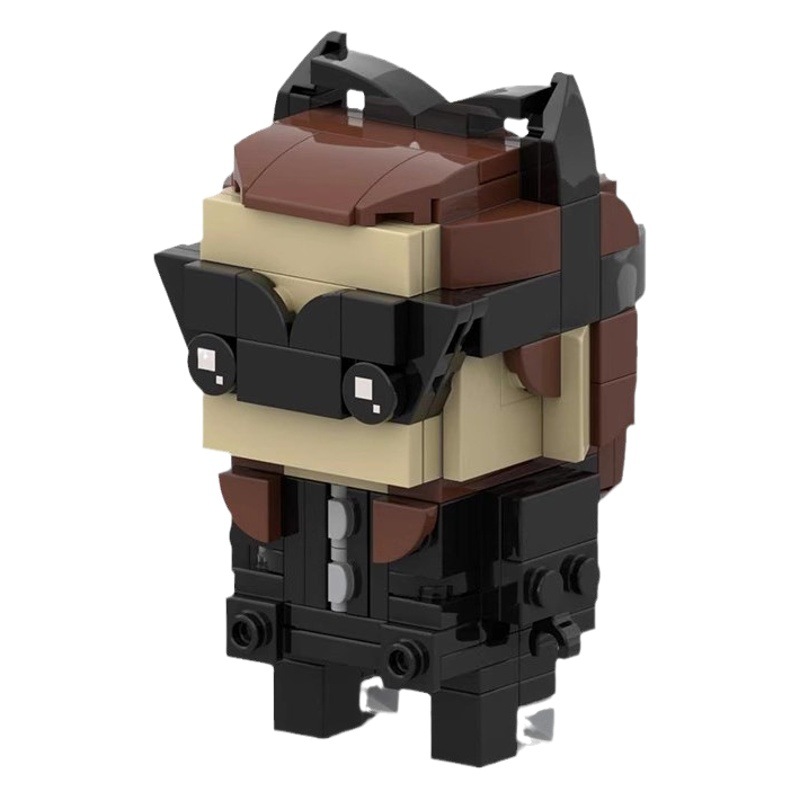 Domestic Building blocks MOC compatible with Lego cat girl square head small particles assembled toy brick birthday gift