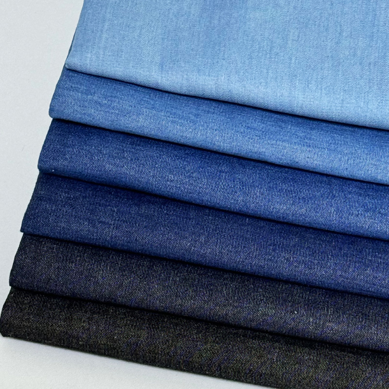 Picture of in stock Cotton Plain Non-Ellitic 32x 32 Denim Fabric Washed Cotton Garment Handbag Shoes Hat Denim Fabric