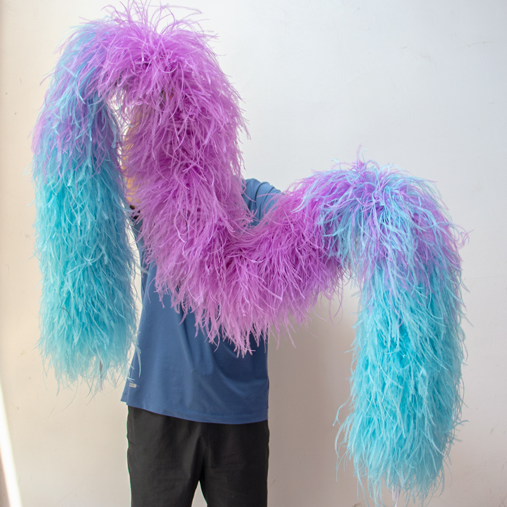 Picture of Multi-layer ostrich fizzle strips to make clothing skirt accessories feathers with ostrich feather strips manufacturers wholesale