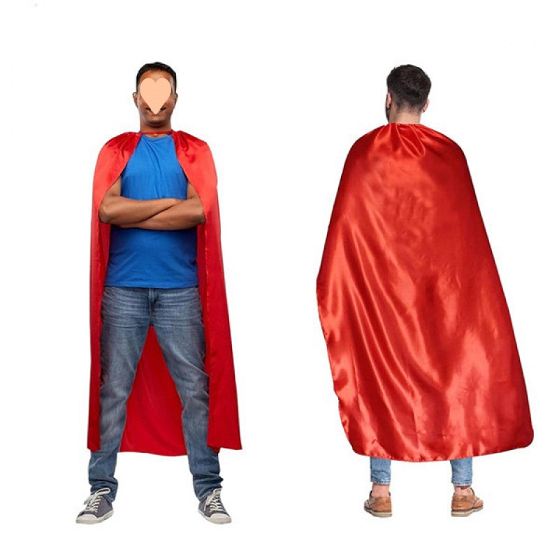 Picture of Shawl Cross-Border Halloween Cloak Anime Cosplay Costume Lace up Superman Cloak Savior Hero Red Cos