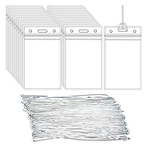 In stock luggage tag bracket vertical transparent sealed waterproof ID card cover badge work tag PVC luggage tag