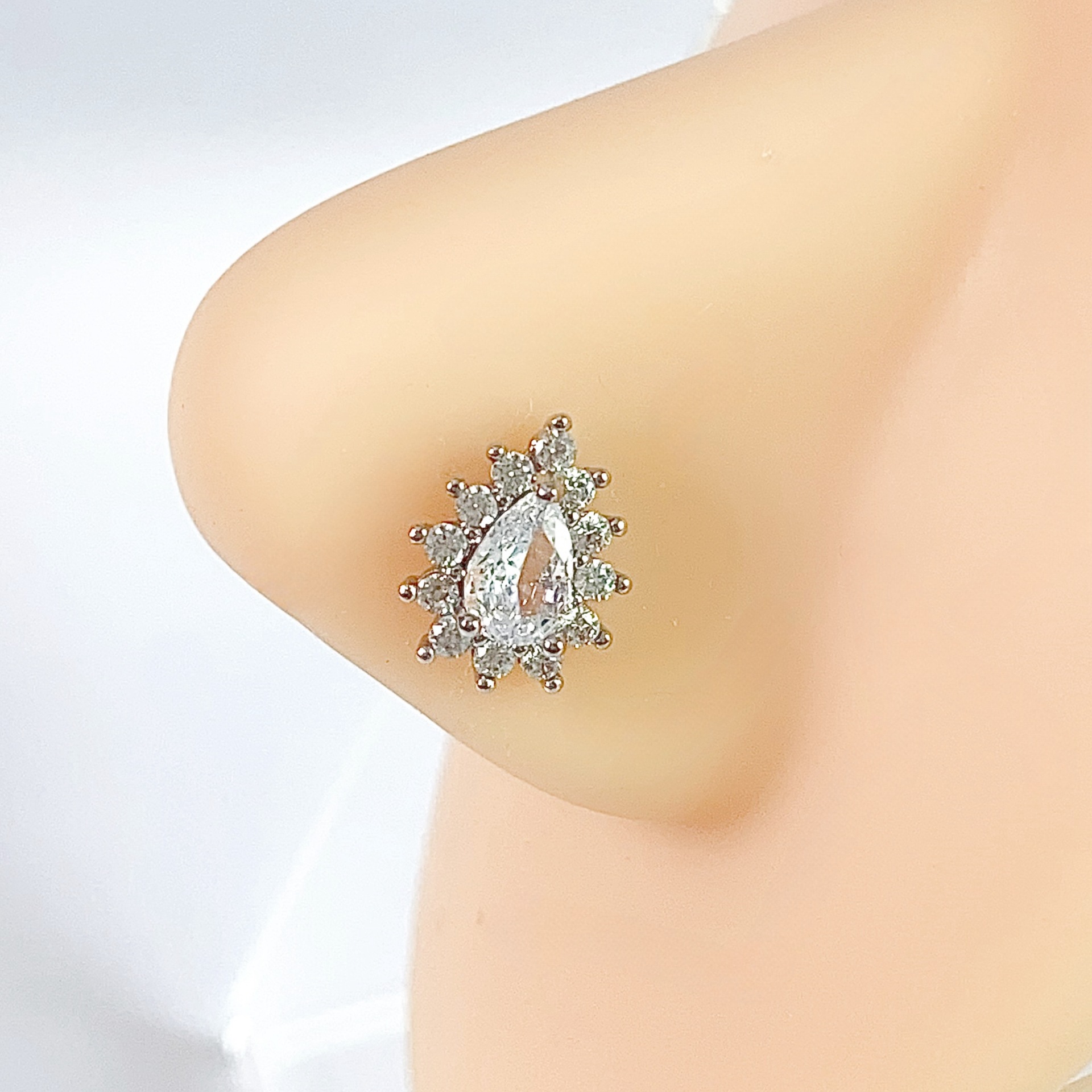 Picture of Cross-border nose nose nail water drop crown heart-shaped copper inlaid zircon European and American fashion high-end jewelry