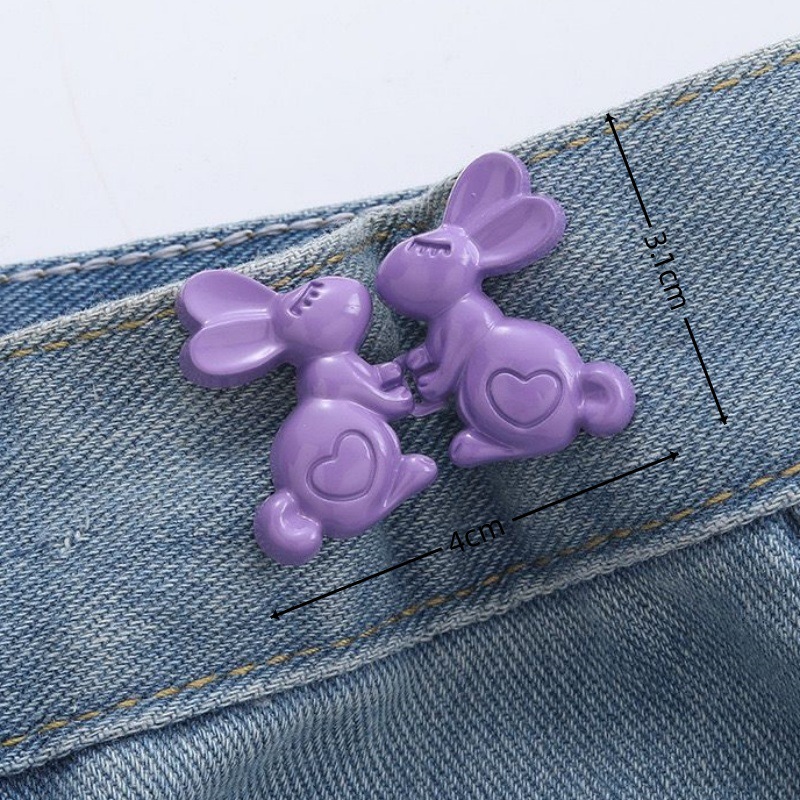 Picture of Chinese Knot Waist Buckle Pair Buckle Flat Bottom Removable Nail-free Seam-free Button Girl's Trouser Skirt Waist Size Change Artifact