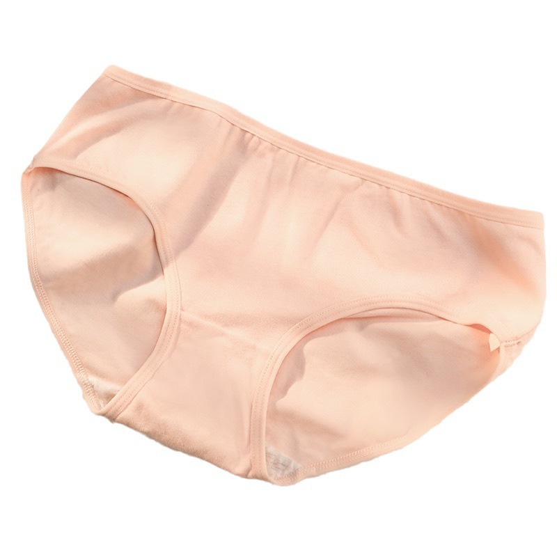 Picture of Pure Cotton Underwear Women's Pure Cotton Anti-bacterial Crotch Mid-waist Traceless Less Women's New Japanese Style Breathable Triangle Shorts for Students