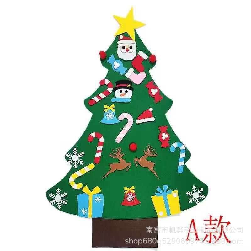 2025 New Felt Christmas Gift Scene Layout Three-Dimensional Pendant Christmas Tree DIY Decoration Children's Handmade