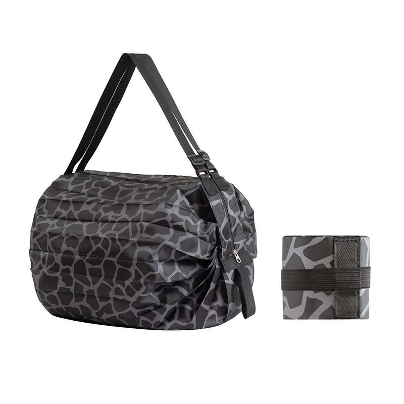 Picture of Foldable shopping bag travel shoulder portable thick large grocery shopping bag supermarket green shopping bag wholesale