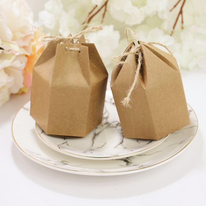 Picture of Exquisite and Creative Wedding Candy Box, Hexagonal Forest Gift Box, Wedding Souvenir, Egg Hexagonal Packaging Box