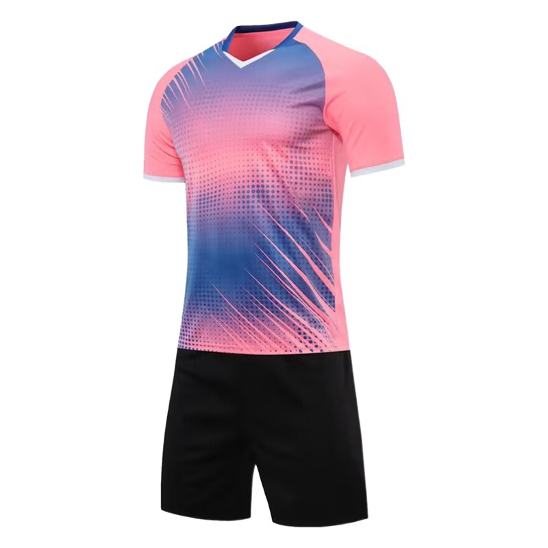 One-piece delivery New Football clothes suit boys and children adult Jersey foreign trade football match training clothes printed logo