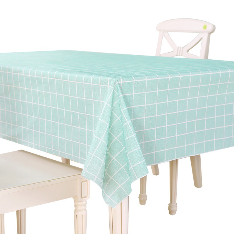 Picture of Cross-border Foreign Trade ins Style Nordic Pastoral PEVA Tablecloth Simple Anti-scalding Waterproof Oil-proof Wash-free PVC Plaid Tablecloth