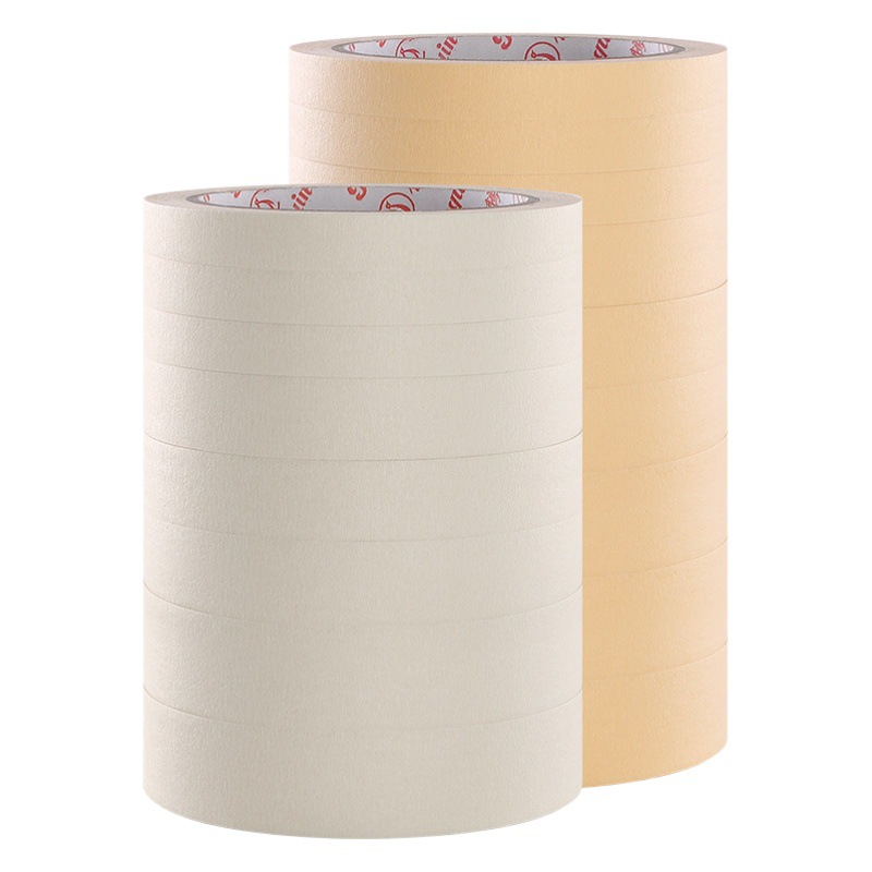 White high-stick masking tape for exterior wall paint decoration masking hand-tearable color-splitting paper high-temperature resistant masking wholesale