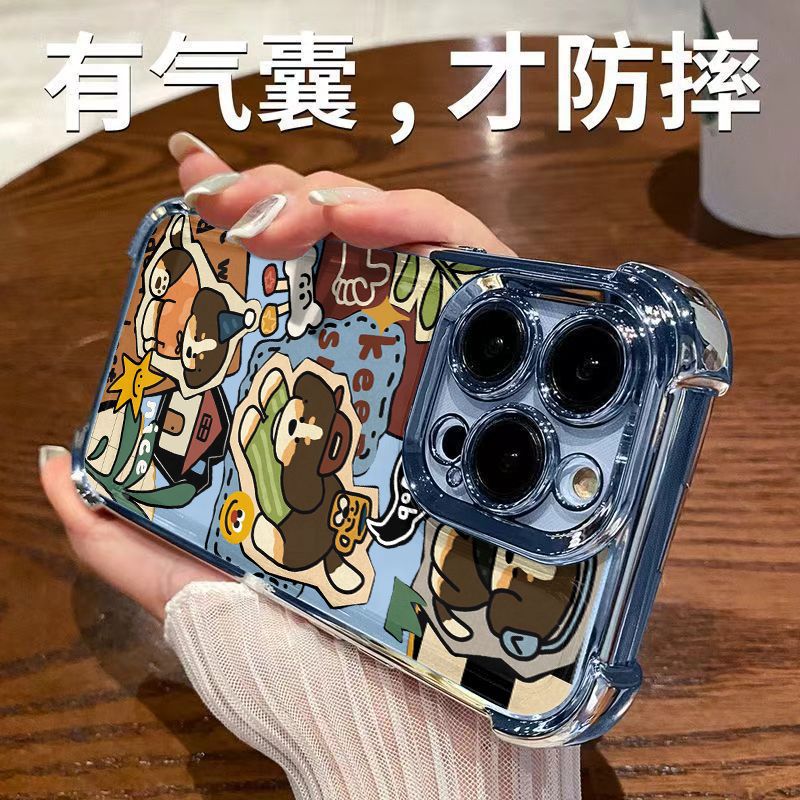 For Xiaomi 15pro Mobile Phone Case K70ultra Four Corner Airbag Electroplated Case Note14 Advanced Sense 13 Niche