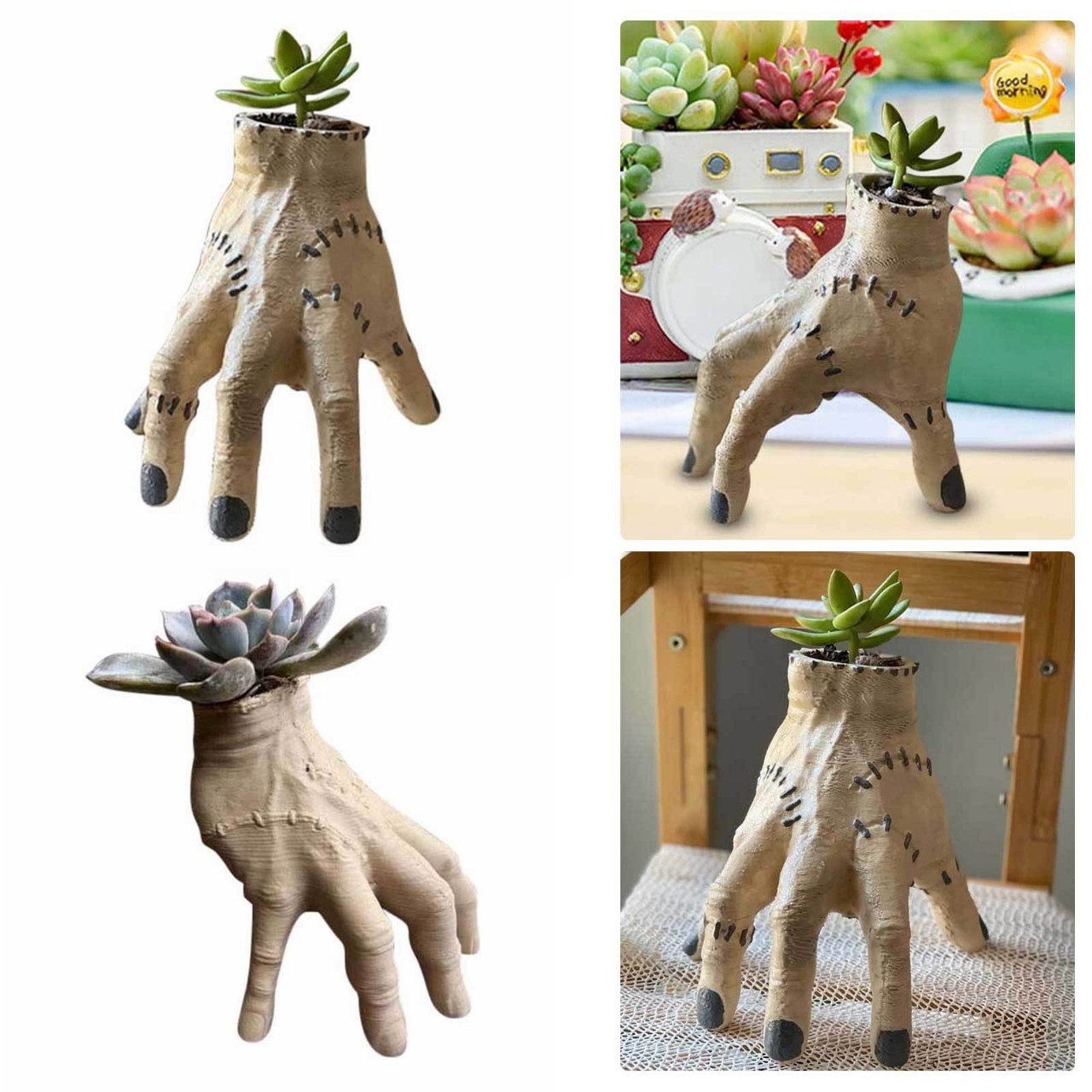 Picture of Outdoor Garden Garden garden decoration Yadang's hand flower pot succulent pot cross-border new product