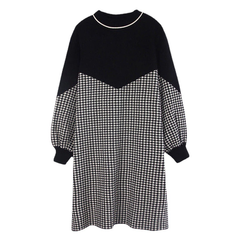 In-Stock Maternity Wear Winter Fleece-Lined Warm Mid-Length Dress New Autumn and Winter Stylish Maternity Cotton Sweatshirt