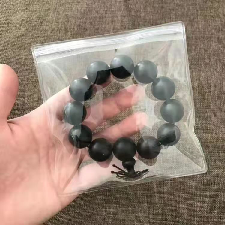 Picture of PVC transparent jewelry sealed bag earrings jewelry storage bag jewelry text play hand string self-sealing bag packaging bag manufacturers