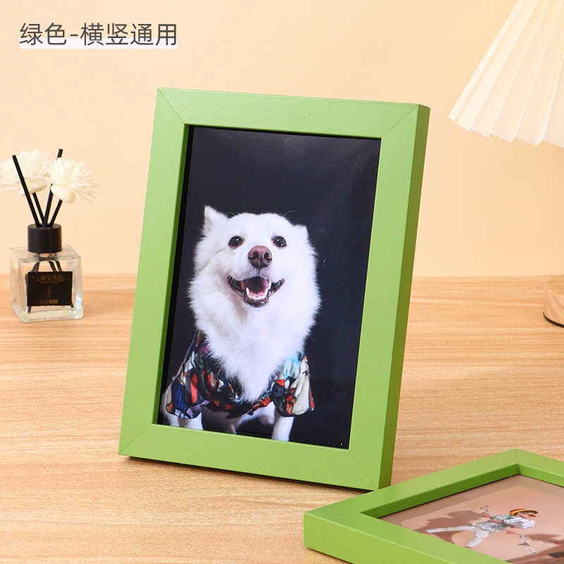 Picture of Simple wooden photo frame table 6 inch 7 inch 8 inch 10 inch puzzle photo album frame wholesale A4 children's picture frame wall