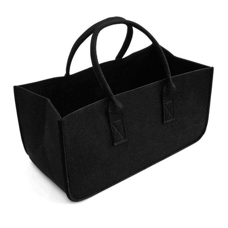 Wholesale cross-border hot felt handbag portable finishing vegetable basket foldable felt firewood bag