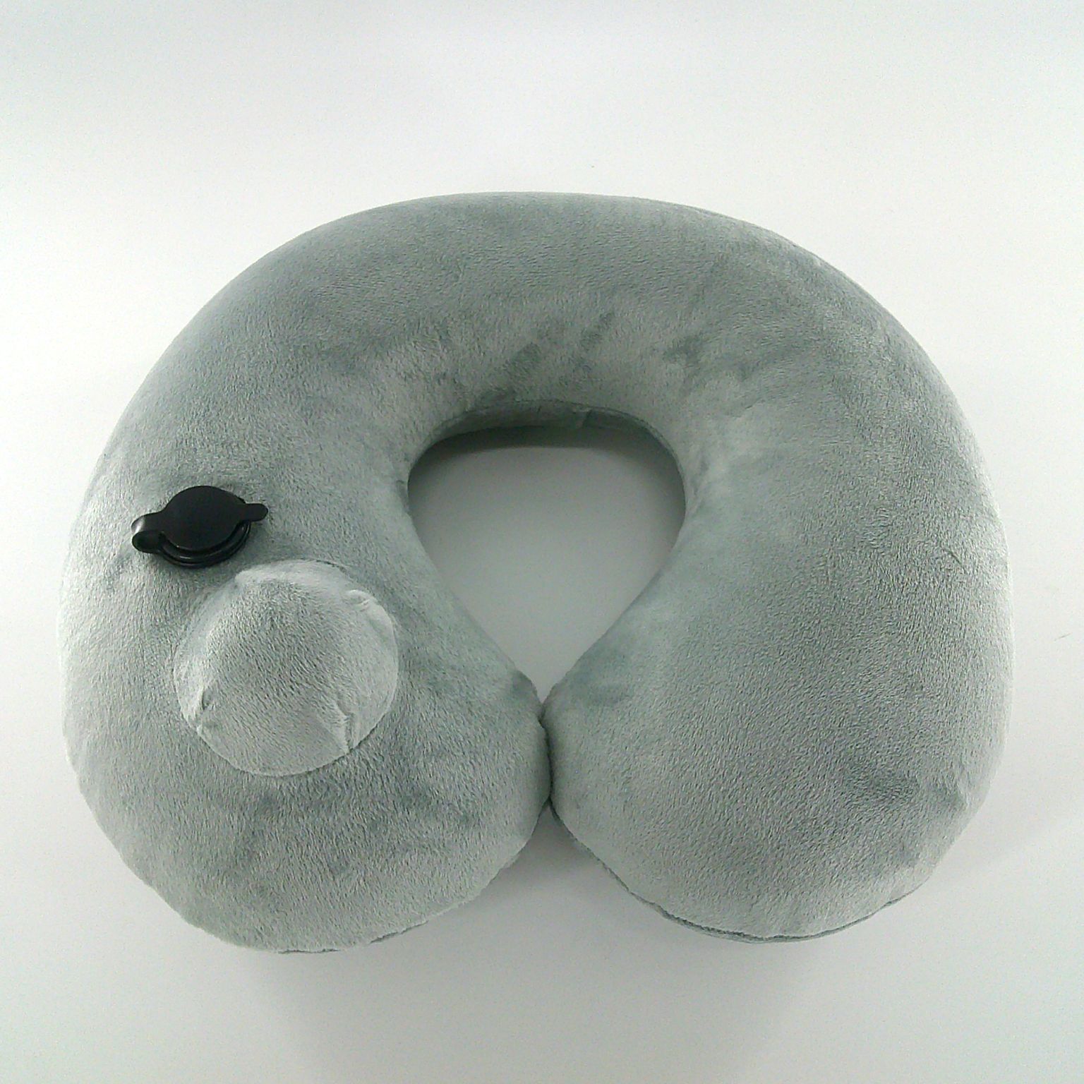 Picture of Pressing air nozzle crystal velvet jacket PVC pillow core outdoor travel pillow inflatable pillow U-shaped U-shaped pillow