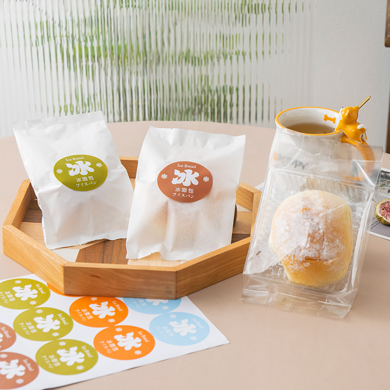 Ice Bread Packaging Bag Food Grade Cotton Paper Laminated Waterproof Sealed Refrigerated Machine Sealed Bakery Snack Toast Bag