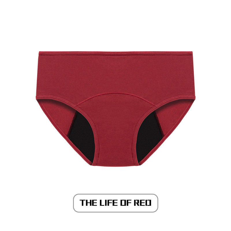 Picture of Foreign trade color side menstrual period underwear women's cross-border low waist plus size large flow three-layer menstruation period underwear